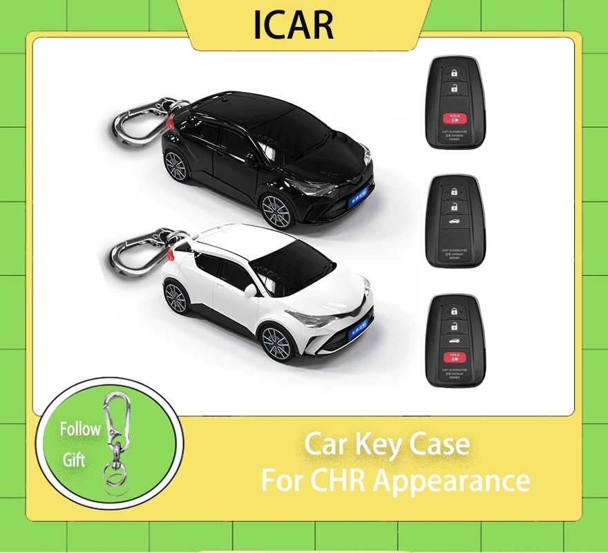 For CHR Car Styling for Toyota Prius Camry Corolla CHR C-HR RAV4 Land Cruiser Prado Smart Remote Car Key Case Cover Holder Fob