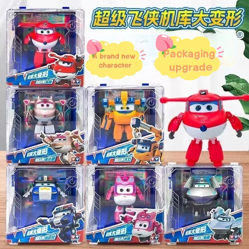 

In Stock Selling Original Super Wings Anime Figurine Hangar Big Transformation Toys Robot Desktop Models Kid Holiday Gifts Hot