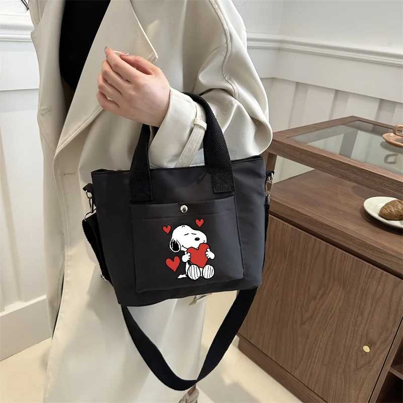 

Kawaii Snoopys Tote Fashion Versatile One Shoulder Bag Cartoon Student Cute Girl Handbag Women High Capacity Crossbody Bags Gift