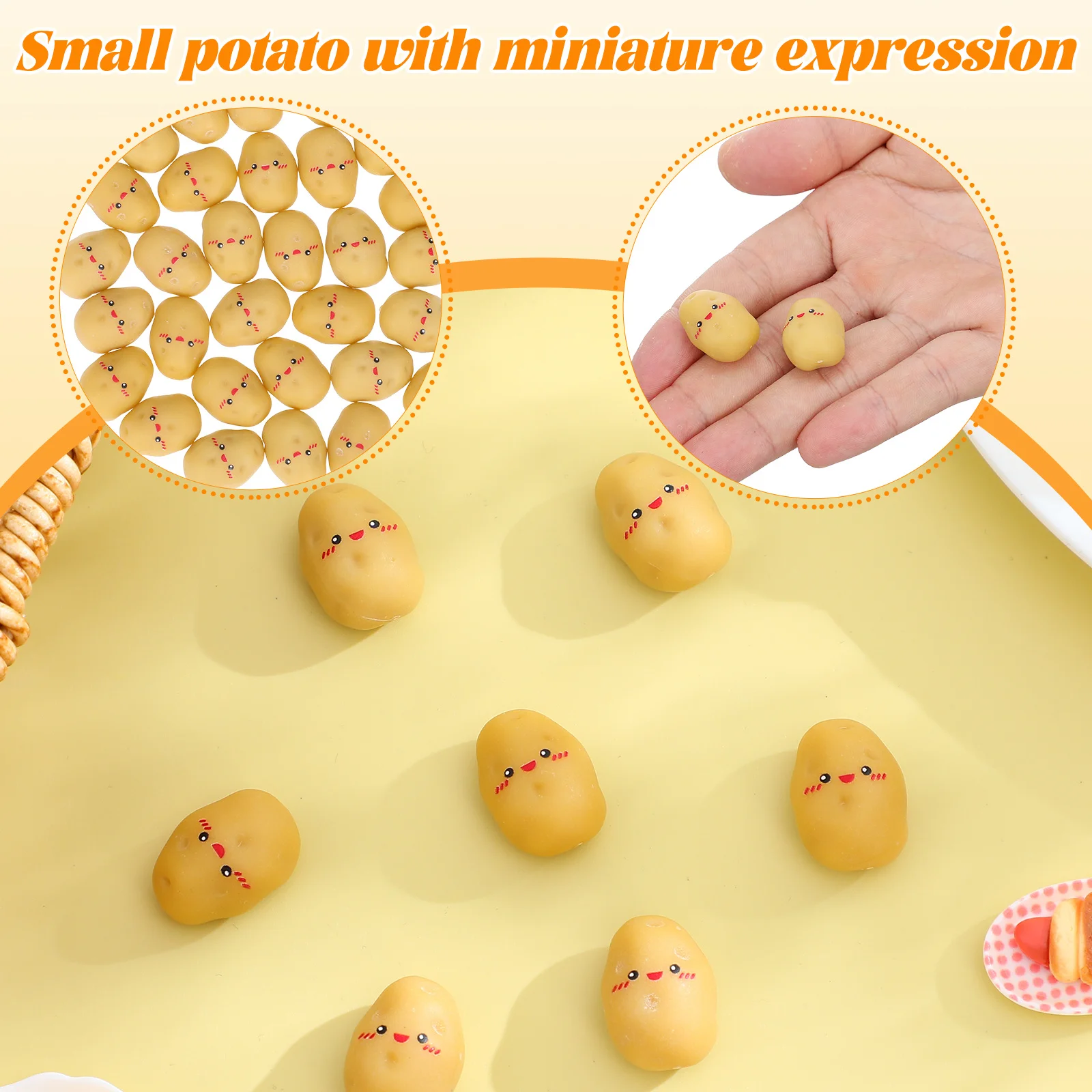 30 stks Mini Kunstmatige Aardappelen Hars Levensechte Nep Groenten Voor Thuis Keuken Restaurant Decor Simulatie Modellen Party