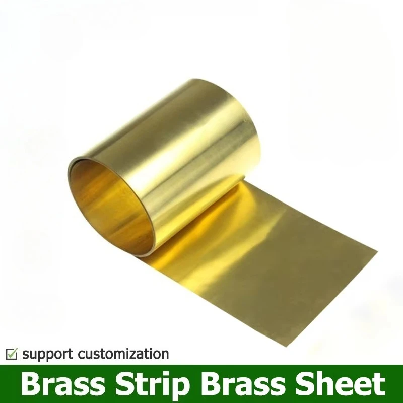 1M Brass Strip Sheet, Thin Brass Foil Coil Thickness 0.01~1mm, Width10-400mm, DIY Metalworking Raw Material