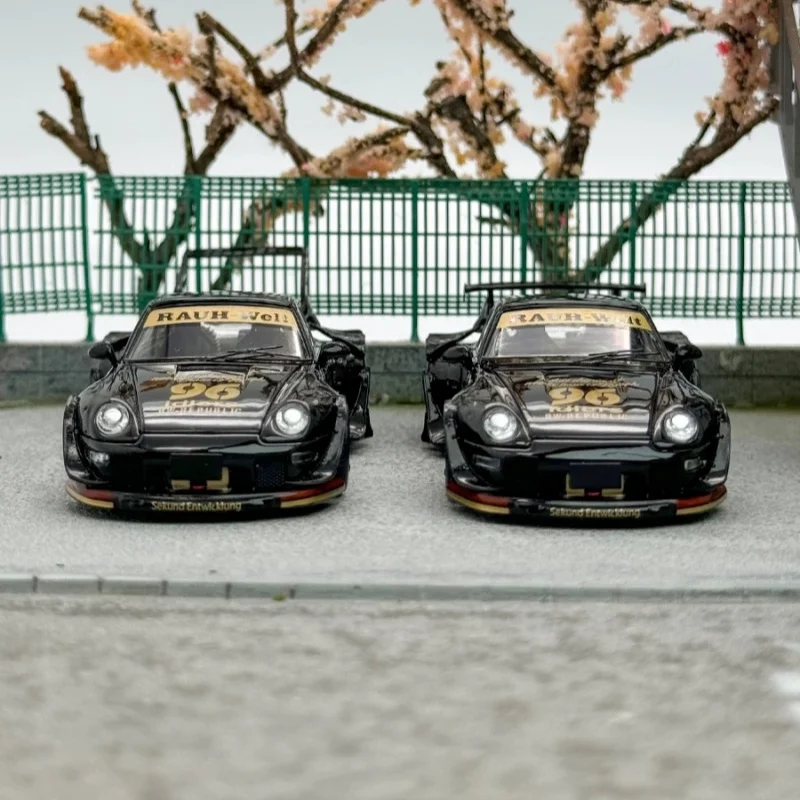 SW 1:64  RWB 993 Charlene painted black Alloy No. 96 car model