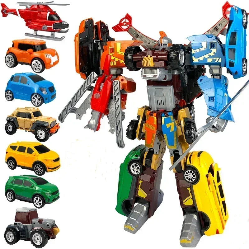 7 em 1 tobot transformando robô para carro brinquedos coreia dos desenhos animados irmãos anime tobot deformação carro avião brinquedos para crianças presente