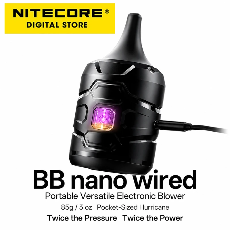 NITECORE BB Nano Wired Camera Air Blower Wired Mini Wired Len Sensor Duster Vacuum Cleaner for Canon Sony Anime Car Pet