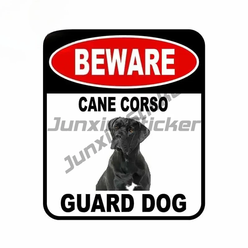 BEWARE CANE CORSO GUARD DOG Car Sticker Cover  Sign JDM Pet Dog Warning Stickers