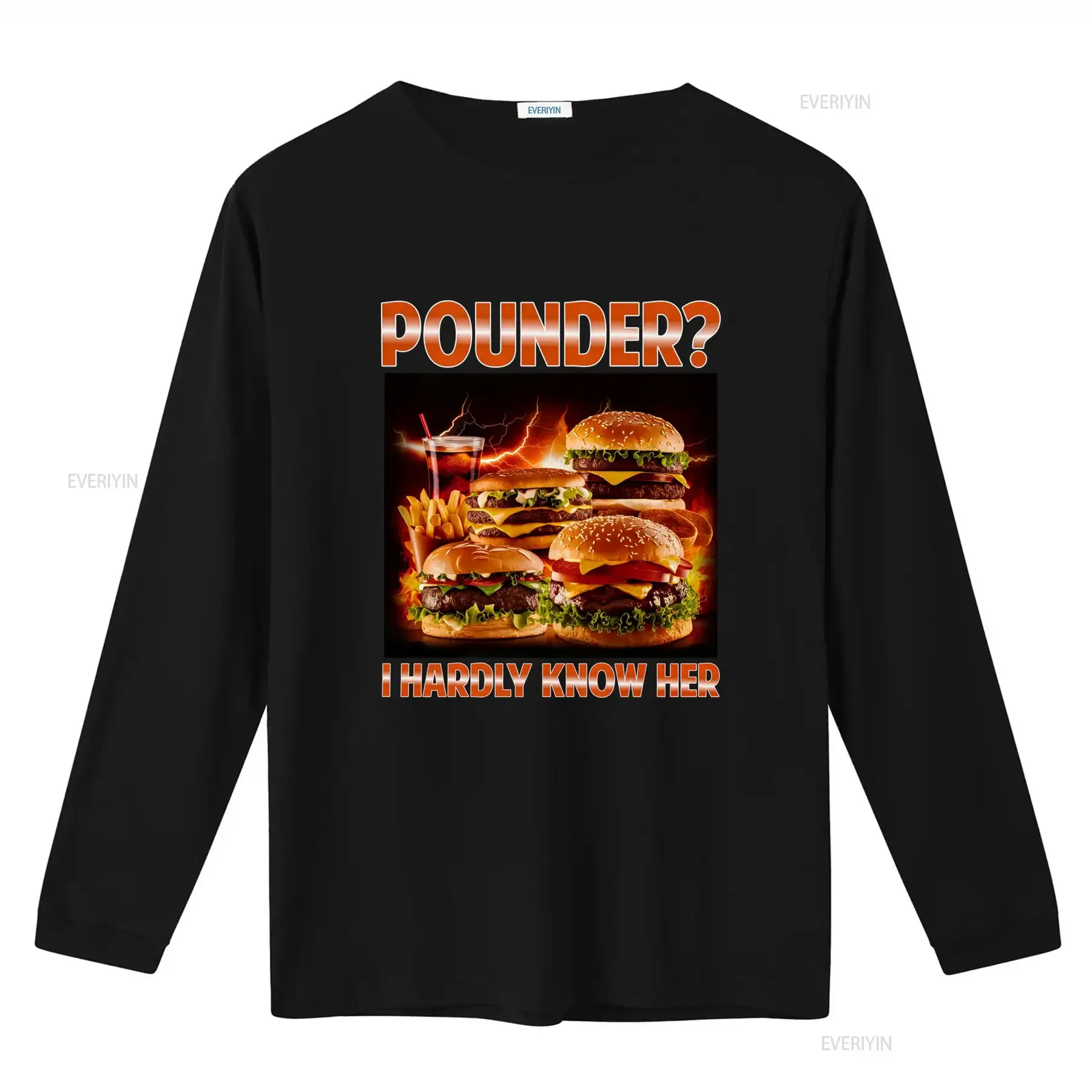 Pounder I Hardly Know Her Funny Offensive Bootleg 90s Sarcastic Hamburger T Shirt vintage Washed Top For Everyday Wear