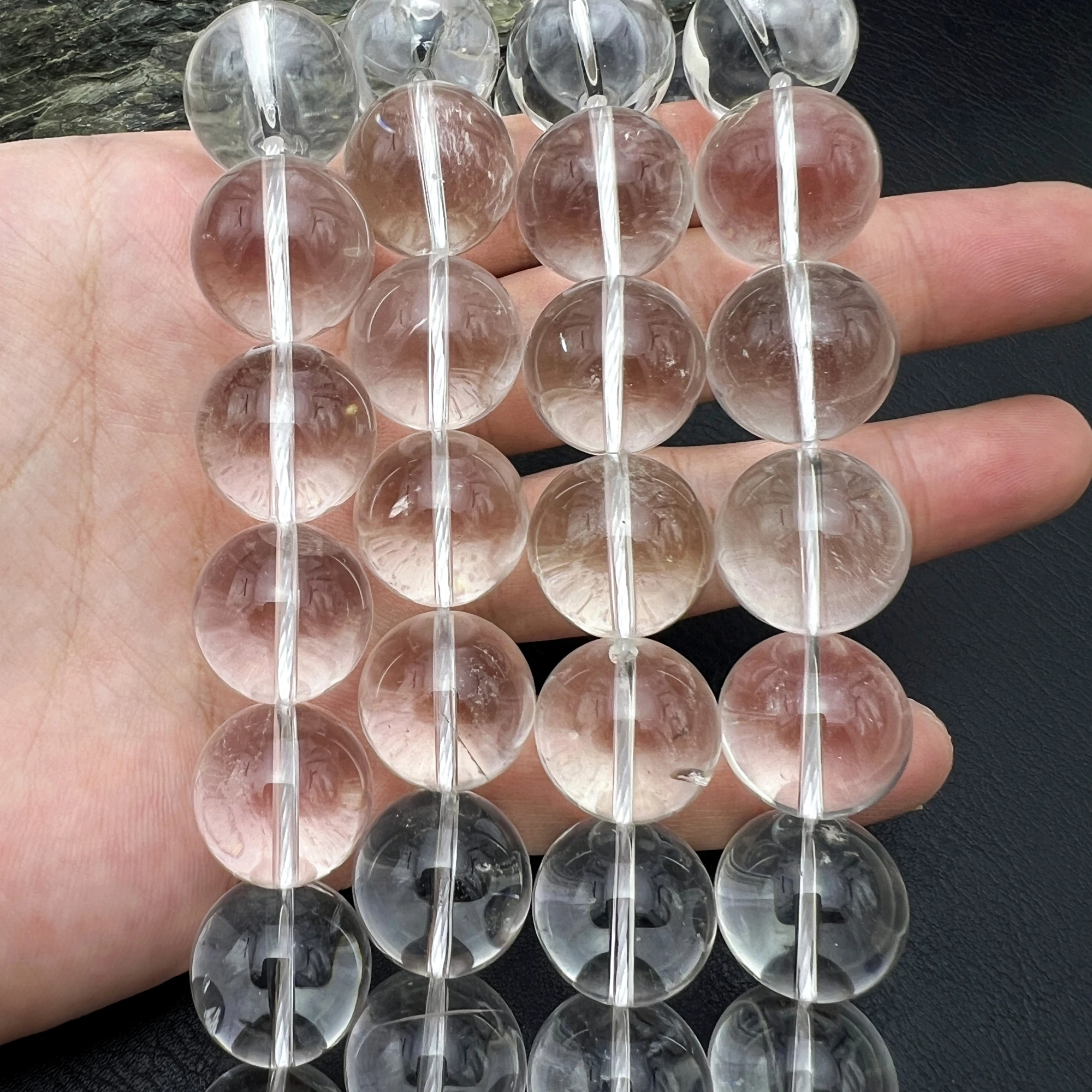 Large Natural Rock Crystal Clear Quartz Round Focus Nugget Beads For DIY Jewelry Making MY240919