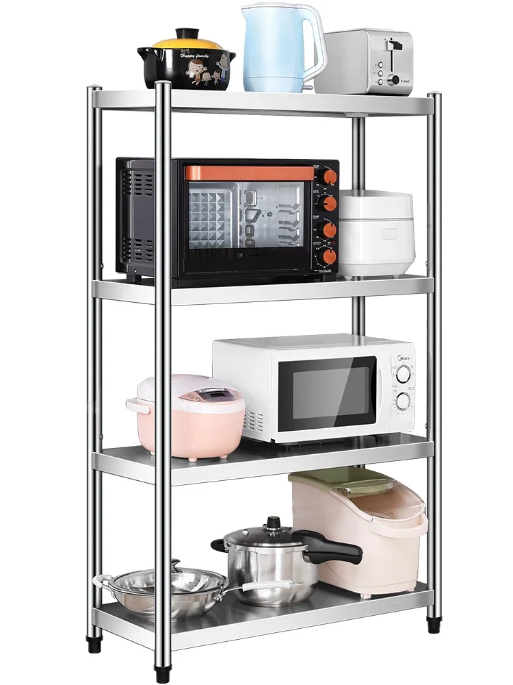 

Stainless Steel Kitchen Rack Versatile MultiLayer FloortoCeiling Storage Solution Microwave Pot Organizer Shelf