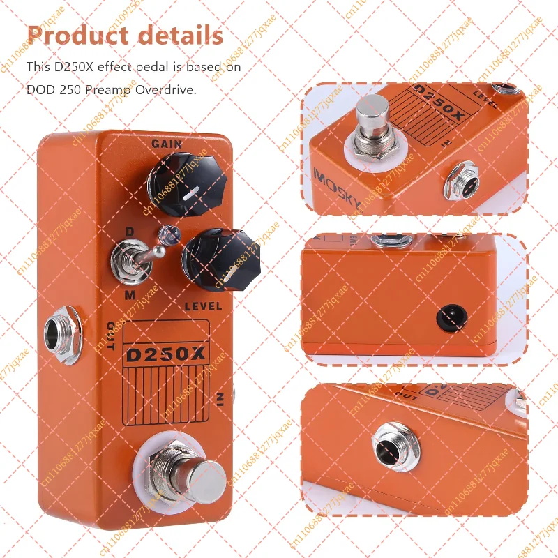 Mini Overdrive Preamp Guitar Pedal, True Bypass Switch Effect for Electric Guitar