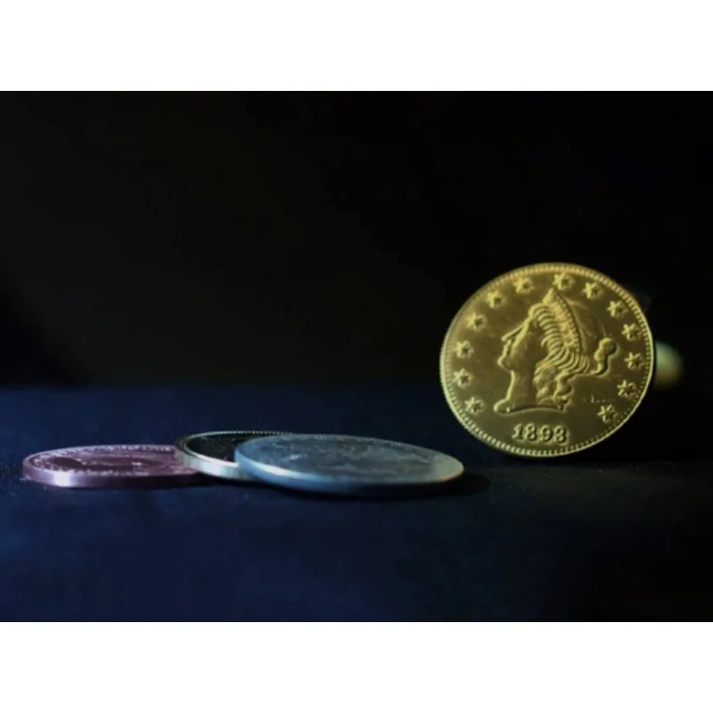 Juego de magia de monedas de oro Final definitivo con trucos súper cerradados, trucos de magia profesionales de primer plano para magos