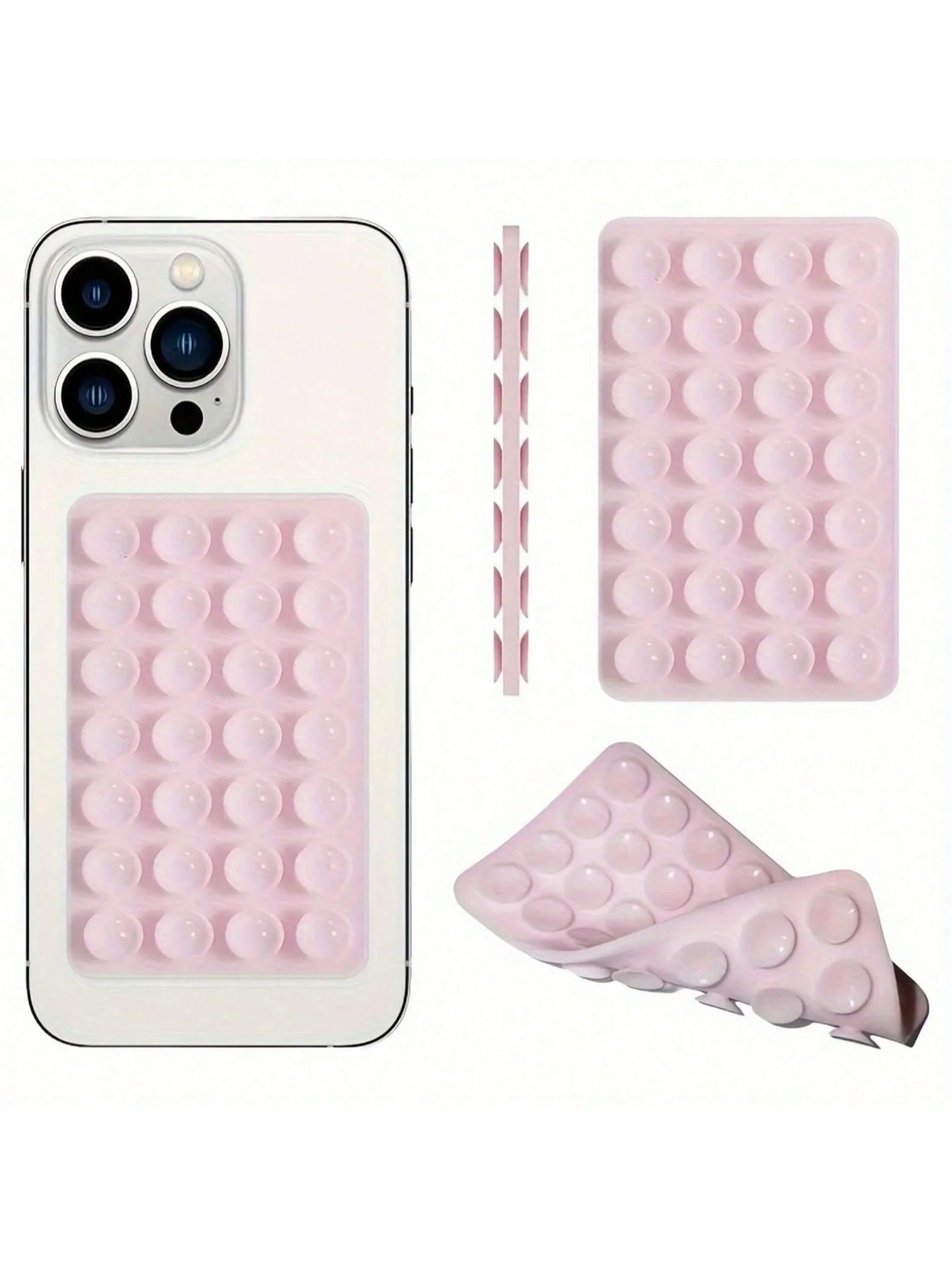 

Double-Sided Silicone Suction Cup Phone Holder 28 Pads Universal Stand for Tablet & Charger