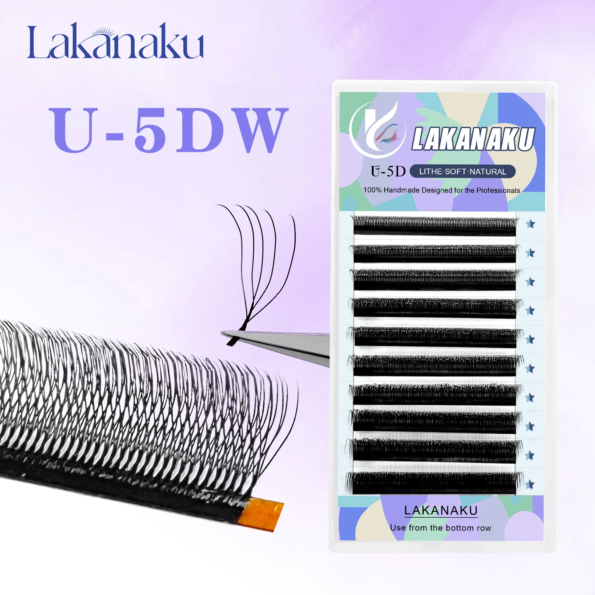 

5D U Lashes Fibras Tecnologicas Pestañas Shape U Premade Clover Eyelash Extensions Volume Cilios W