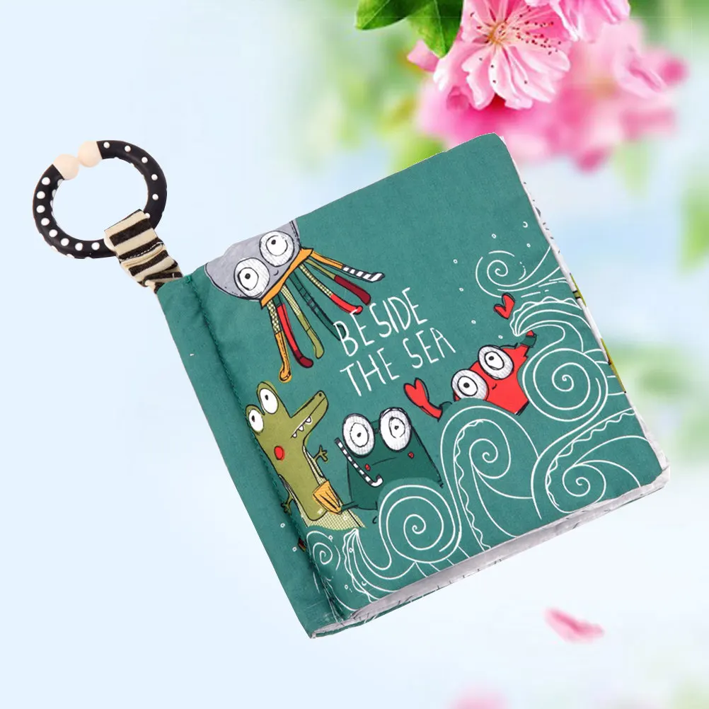 아기 유아를위한 3D 사운드 헝겊 책 만화 교육용 직물 조기 학습 색상 인식 몬테소리 감각