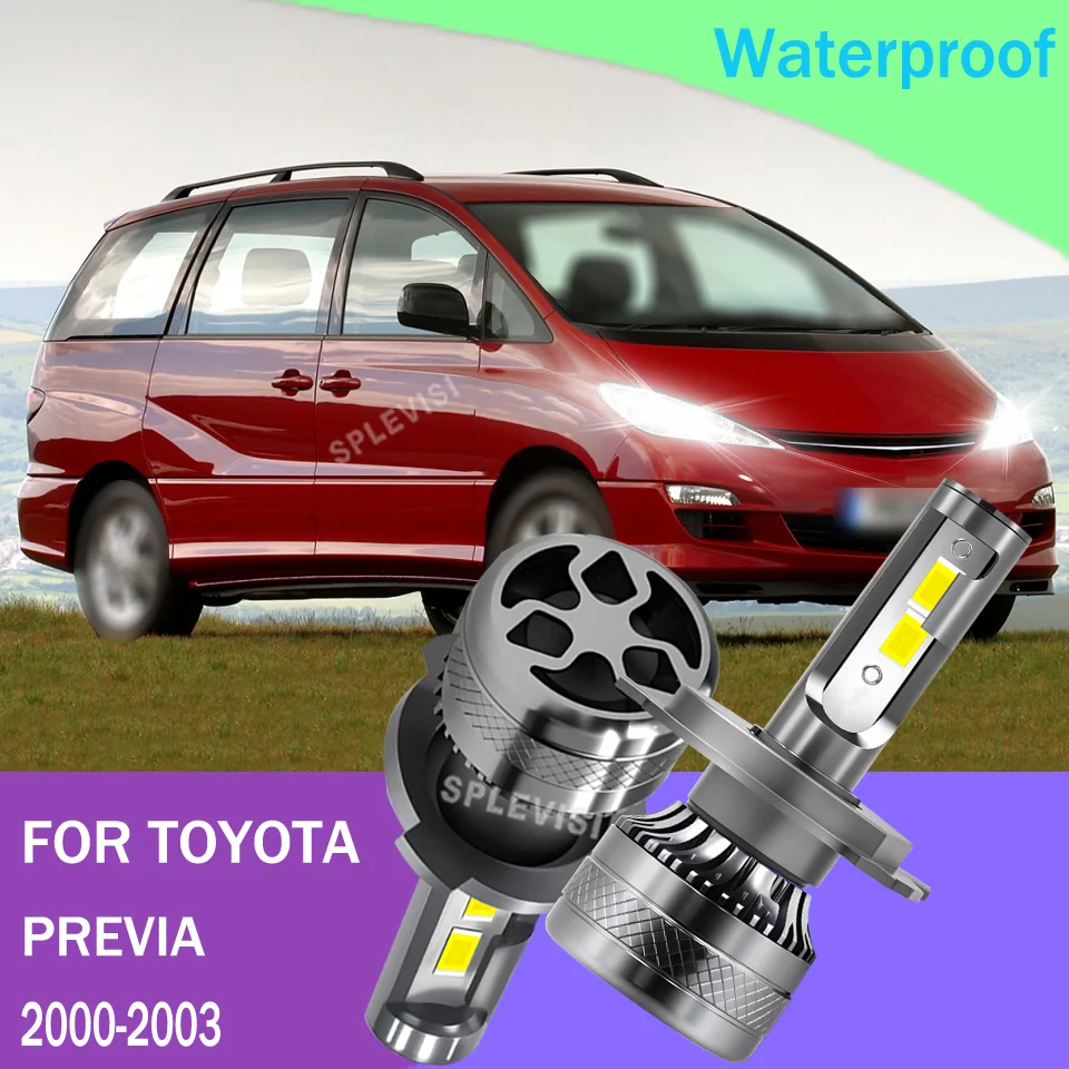 

A Pair 12v 6000K High-Quality LED Headlight Bulbs HI/LO H4 9003 Advanced Cooling System For TOYOTA PREVIA 2000 2001 2002 2003