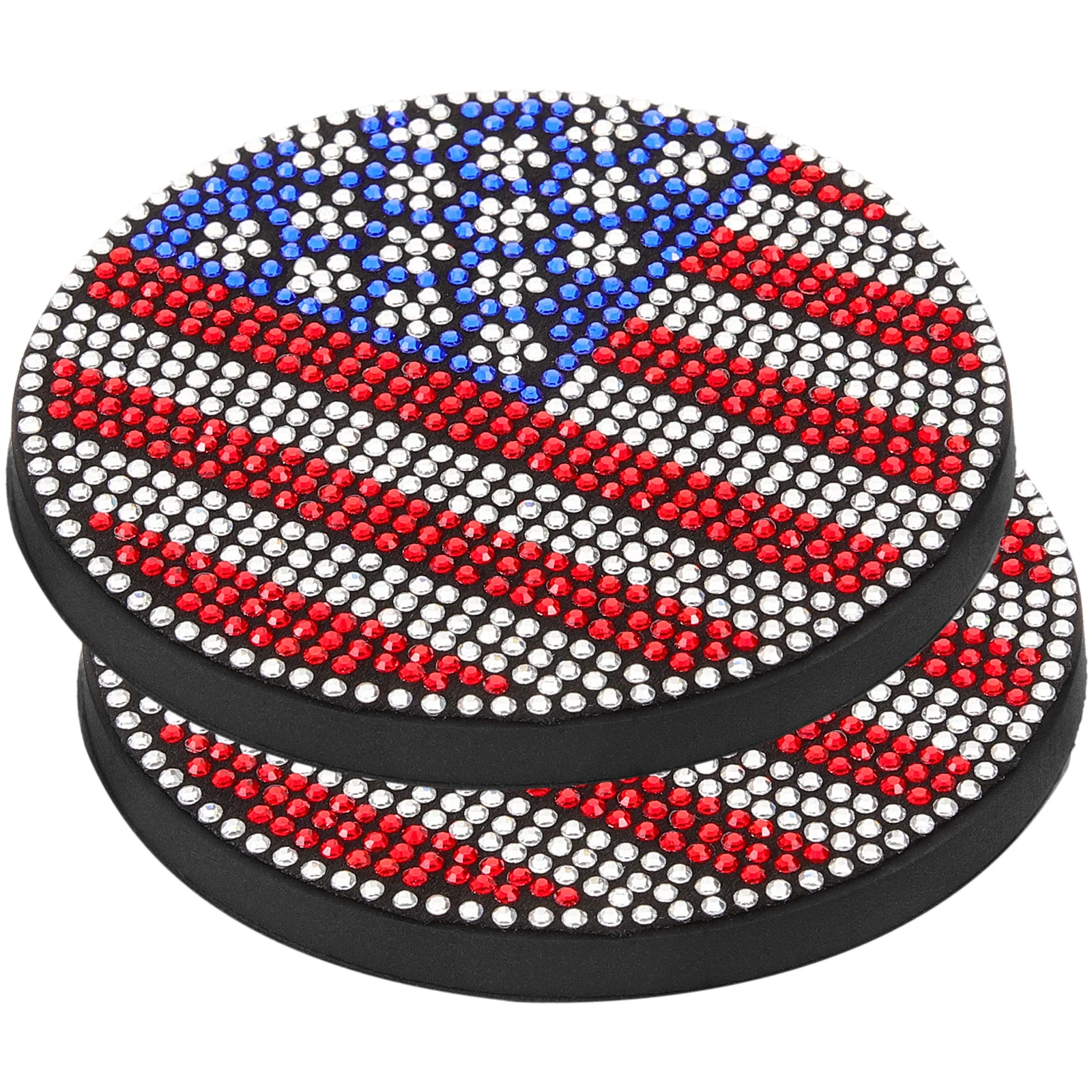 

VALICLUD 2pcs Car Cup Reusable Insulated Mats for Hot Drinks PVC Waterproof Saucers US Flag Design Holder Pad