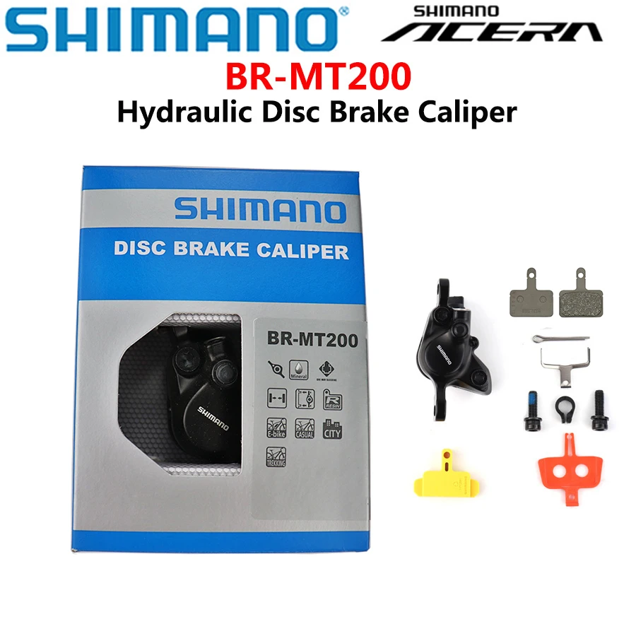 

SHIMANO BR MT200 Hydraulic Disc Brake Caliper with B01S Resin Brake Pads for MTB Bike Shimano genuine goods Bike accessories