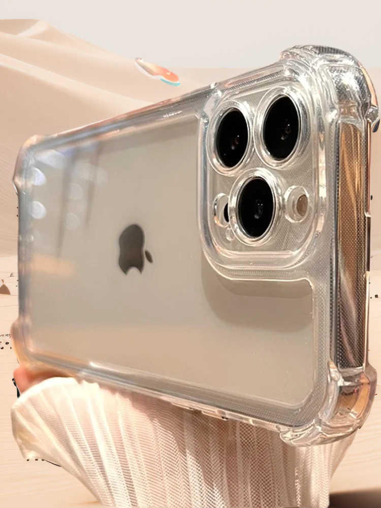 Luxury Shockproof Transparent Case For iPhone 16 15 14 13 12 11 Pro Max XR Bumper Cases Cover