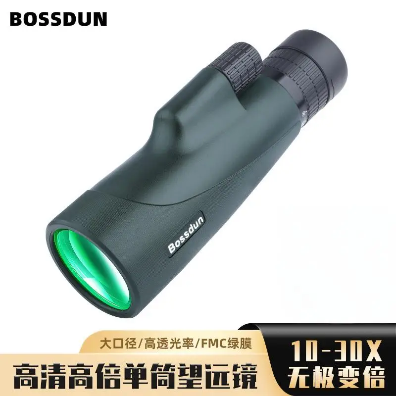 

Монокуляр Bossdun Zoom 10-30x50 Bak4 с призмой, мощный телескоп, водонепроницаемые охотничьи товары для кемпинга со штативом