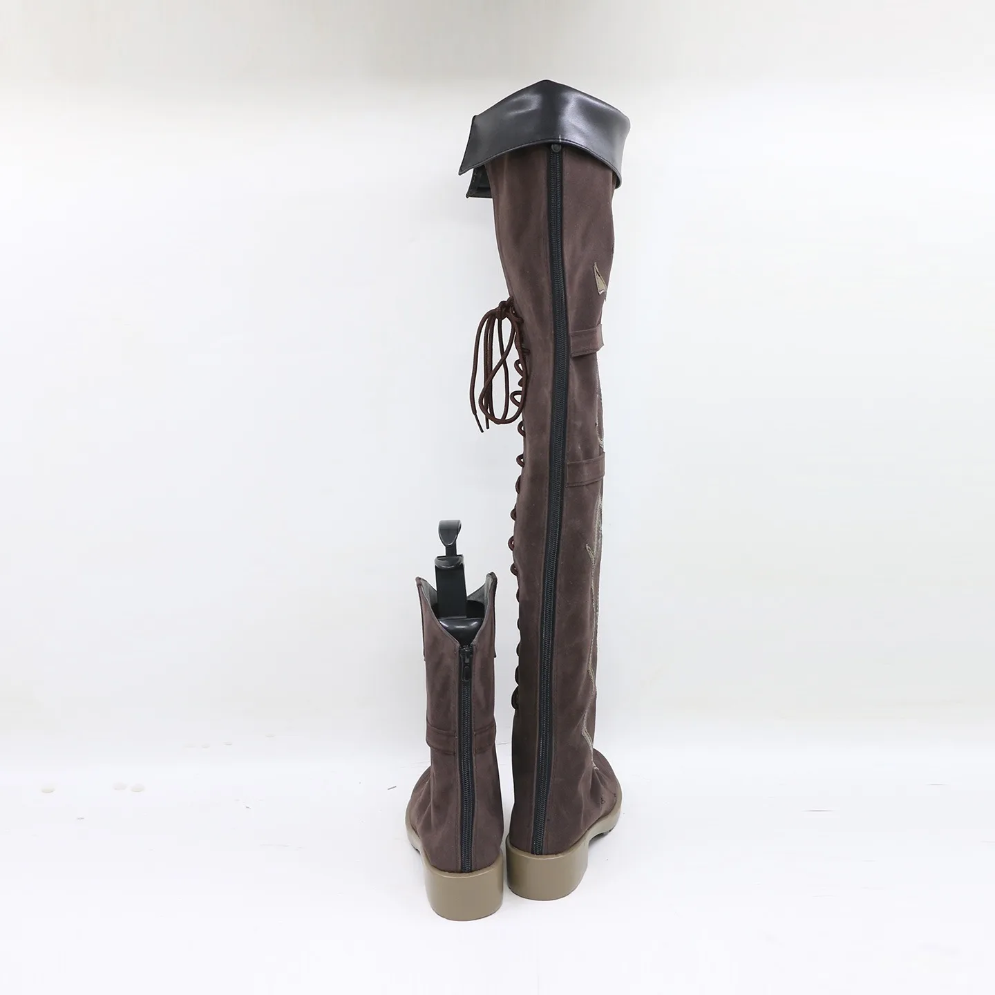 Fgo miyamoto musashi cosplay sapatos anime acessórios cosplay adereços sapatos de couro do plutônio botas de carnaval de halloween feito sob encomenda