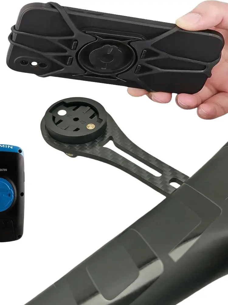 AliExpress NONE Bicycle Computer Holder Carbon Fiber Road Bike Stopwatch Speedometer Mount Holder Bike Extended Bracket for Garmin Bryton Wahoo