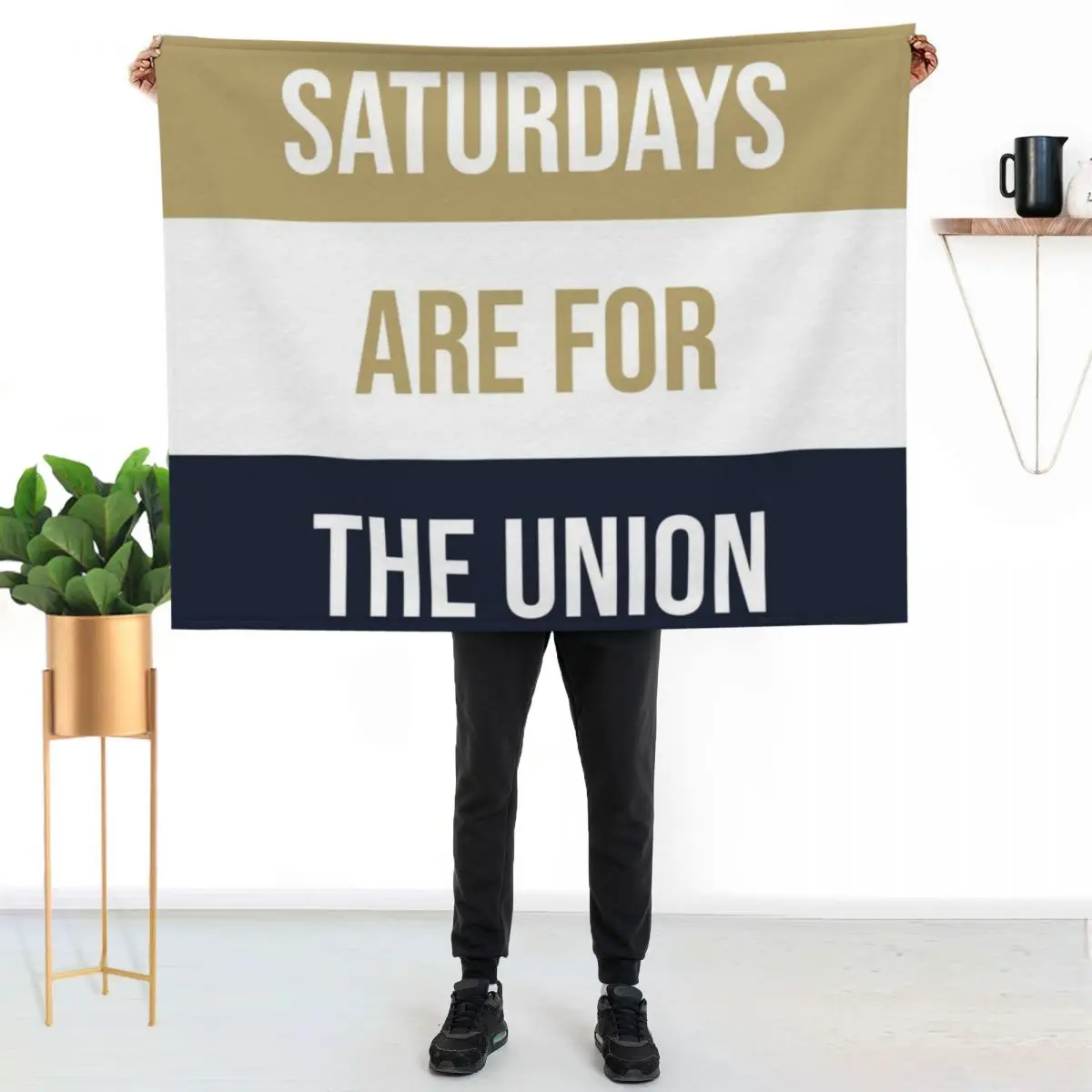 Saturdays Are For The Union Throw Blanket Travel Size Cozy Blanket for Plane Train