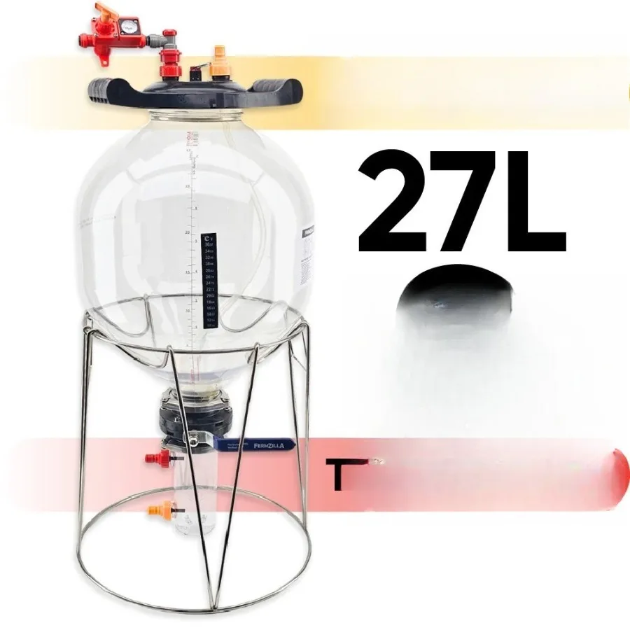 Craft Beer 27L Fermentation Barrel Pressure Fermentation Brewing Equipment Gas Fermentation Barrel