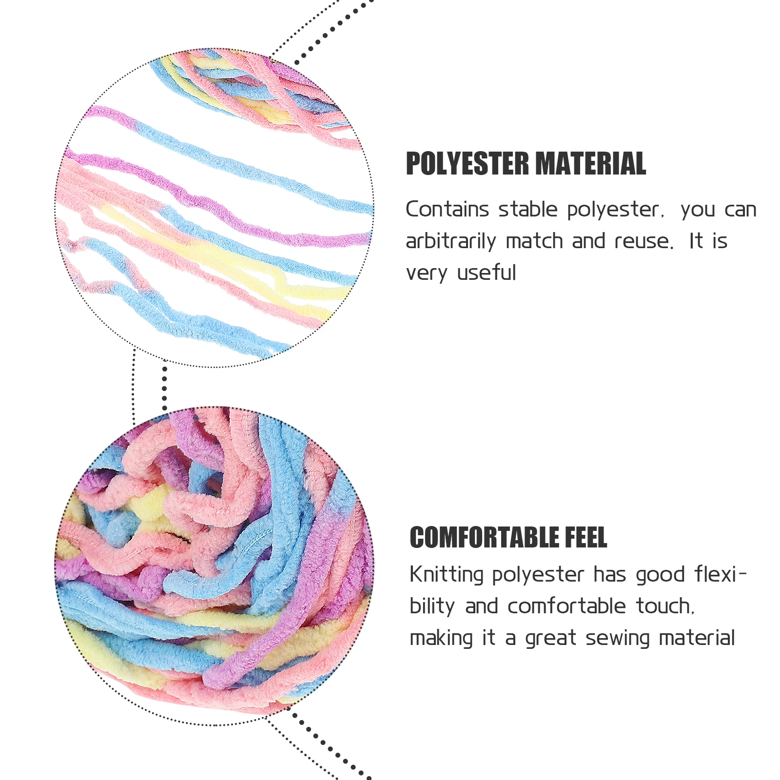 

Ice-line Scarf Yarn Crocheting White Spool Thick Chunky Polyester Knitting DIY Reusable Flexible Sewing Material Sofa Pillows