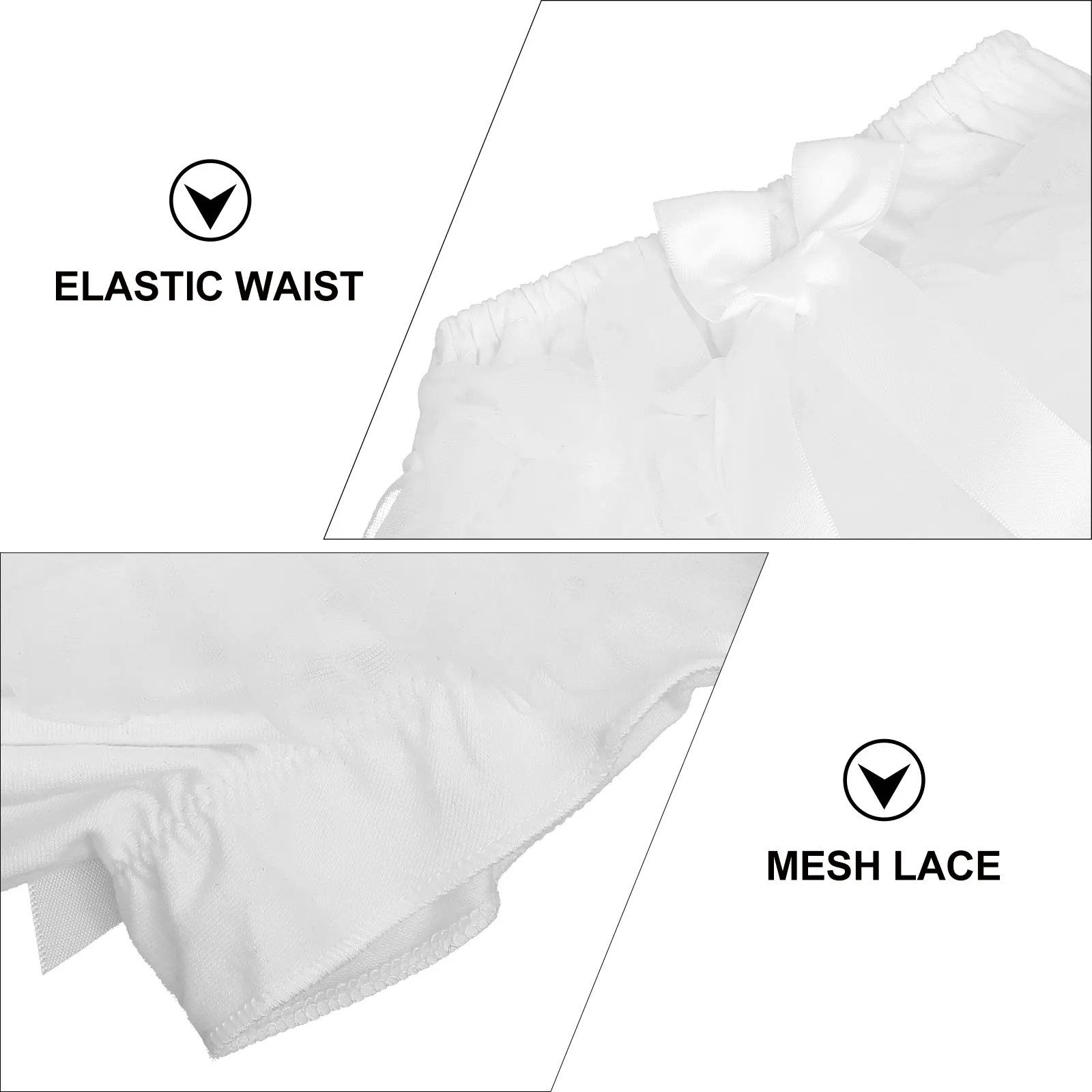 

Baby Diaper Shorts Bloomer Pants for Girls Newborn Mesh Summer Elastic Waist Cotton Lovely Frill Sweet Bottom Stitching Dry