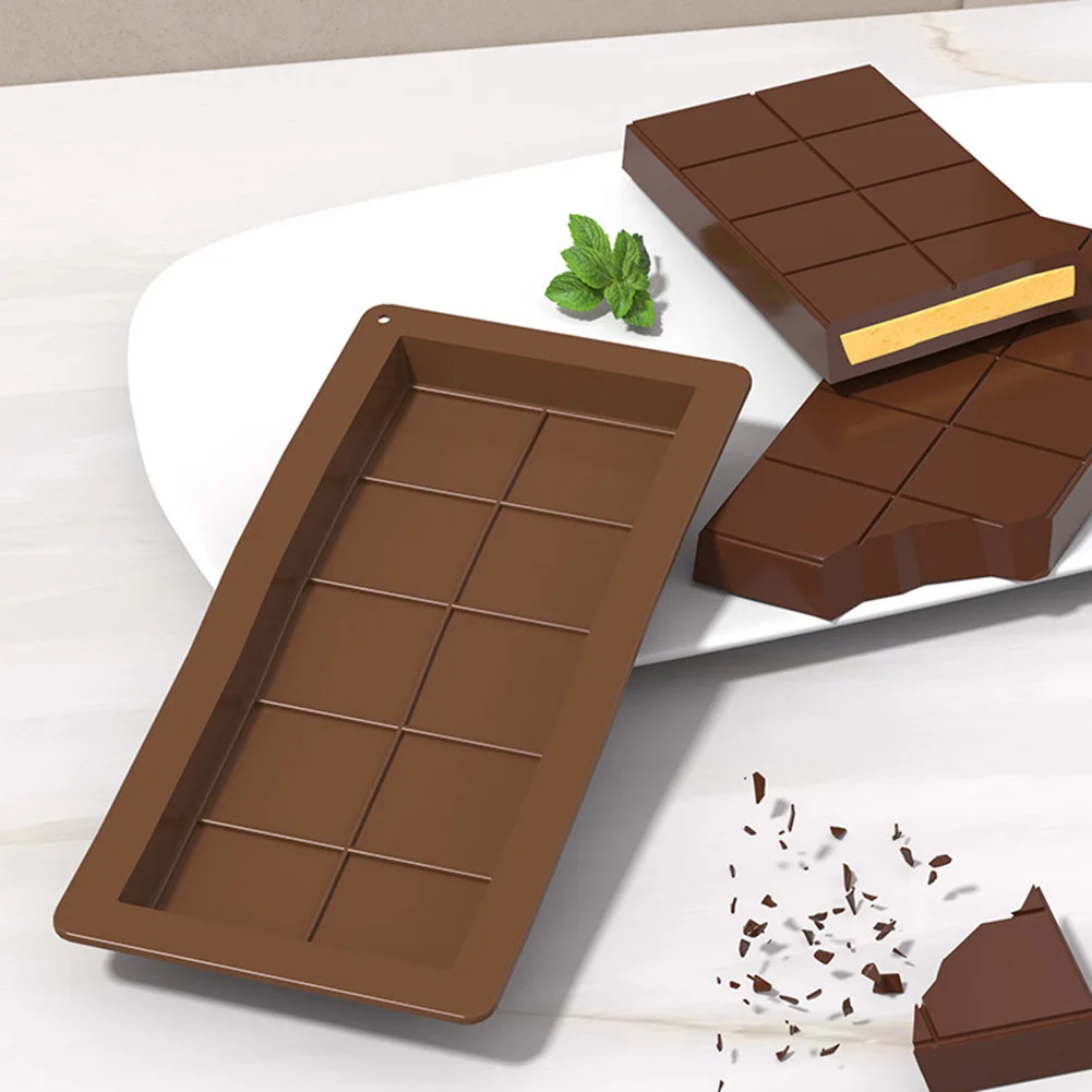 Moldes rectangulares de silicona para barras de Chocolate, molde de fusión de cera de fácil liberación, duradero, regalo hecho a mano