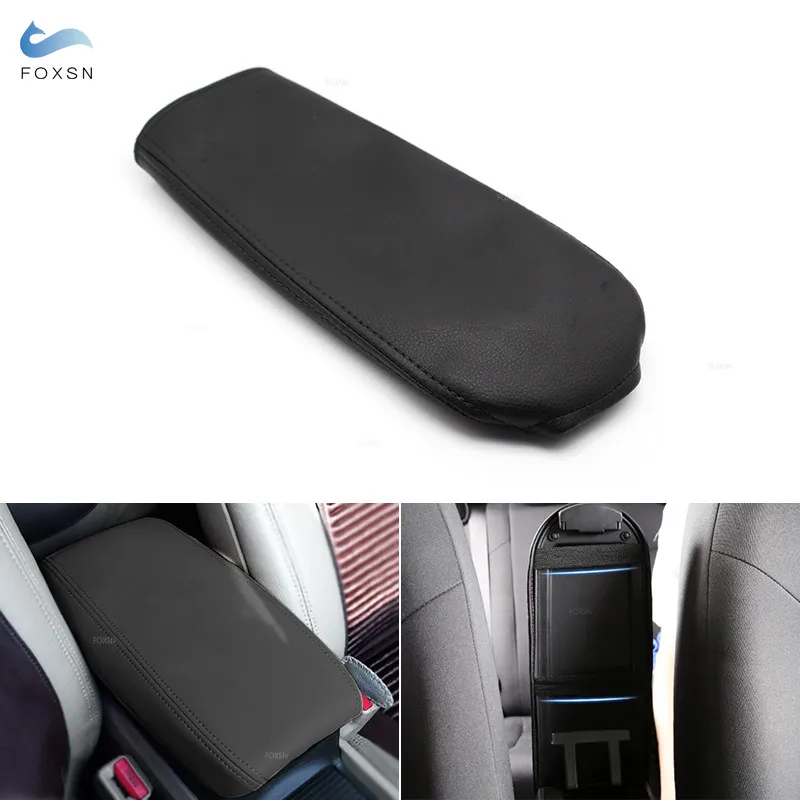 لهوندا سيفيك 8th الجنرال 2006 2007 2008 2009 2010 2011 وحدة التحكم المركزية مسند الذراع غطاء صندوق ستوكات الجلود حماية الوسادة الأسود #1