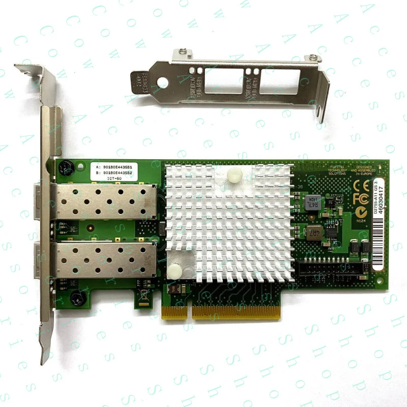 PP+ FOR Fujitsu D2755-A11 Dual Port 10Gb SFP+ = Intel 82599E X520-DA2 Ethernet PCIe x 8