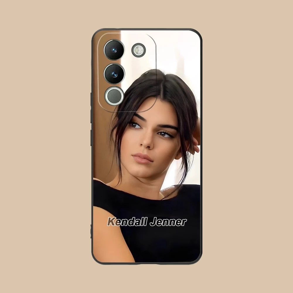 Kendall Jenner 컬러 휴대폰 케이스, VIVO Y95 Y93 Y31 Y20 V19 V17 V15 Pro X60 NEX, 블랙 소프트 휴대폰 커버 쉘