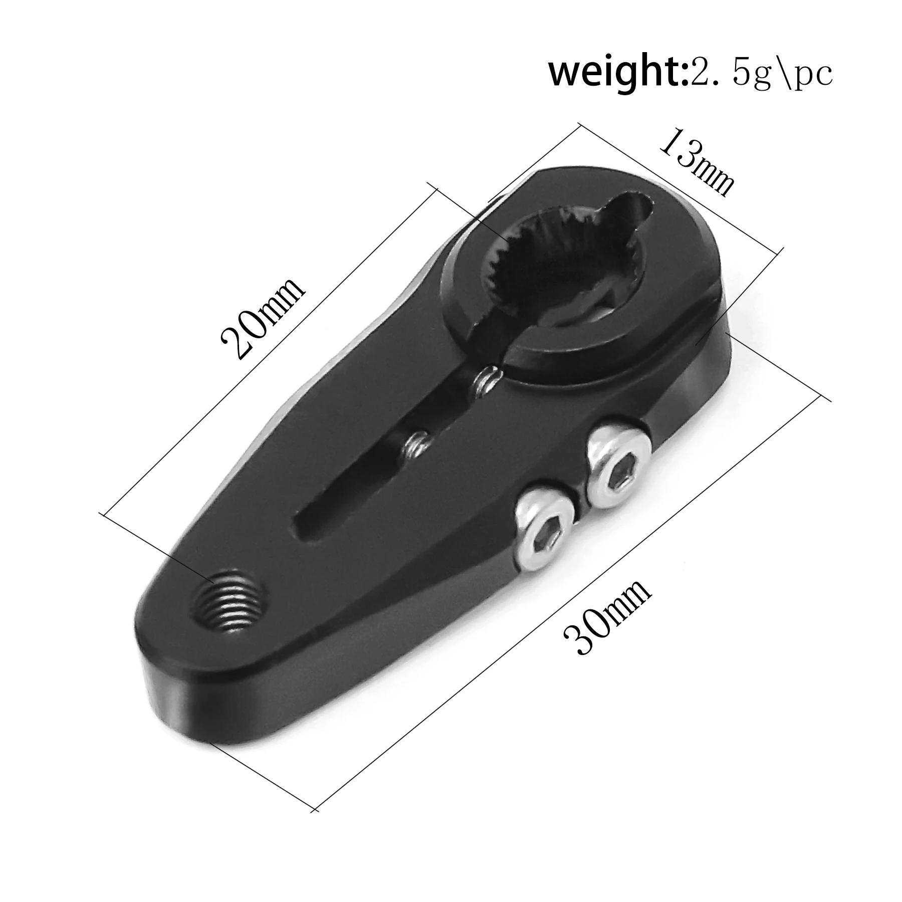 RS RC 1 pz metallo 25T CNC RC dente Servo braccio del corno dello sterzo rialzante per 1/8 1/10 RC parti di automobili ﻿