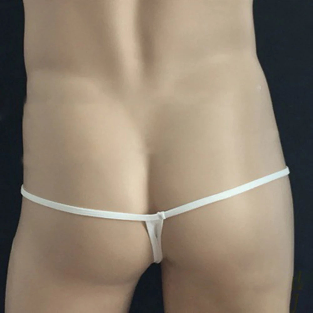 1 adet düz renk erkek külot Thongs G-dizeleri elastik rahat samimi iç çamaşırı U kılıfı seksi sıcak T-külot
