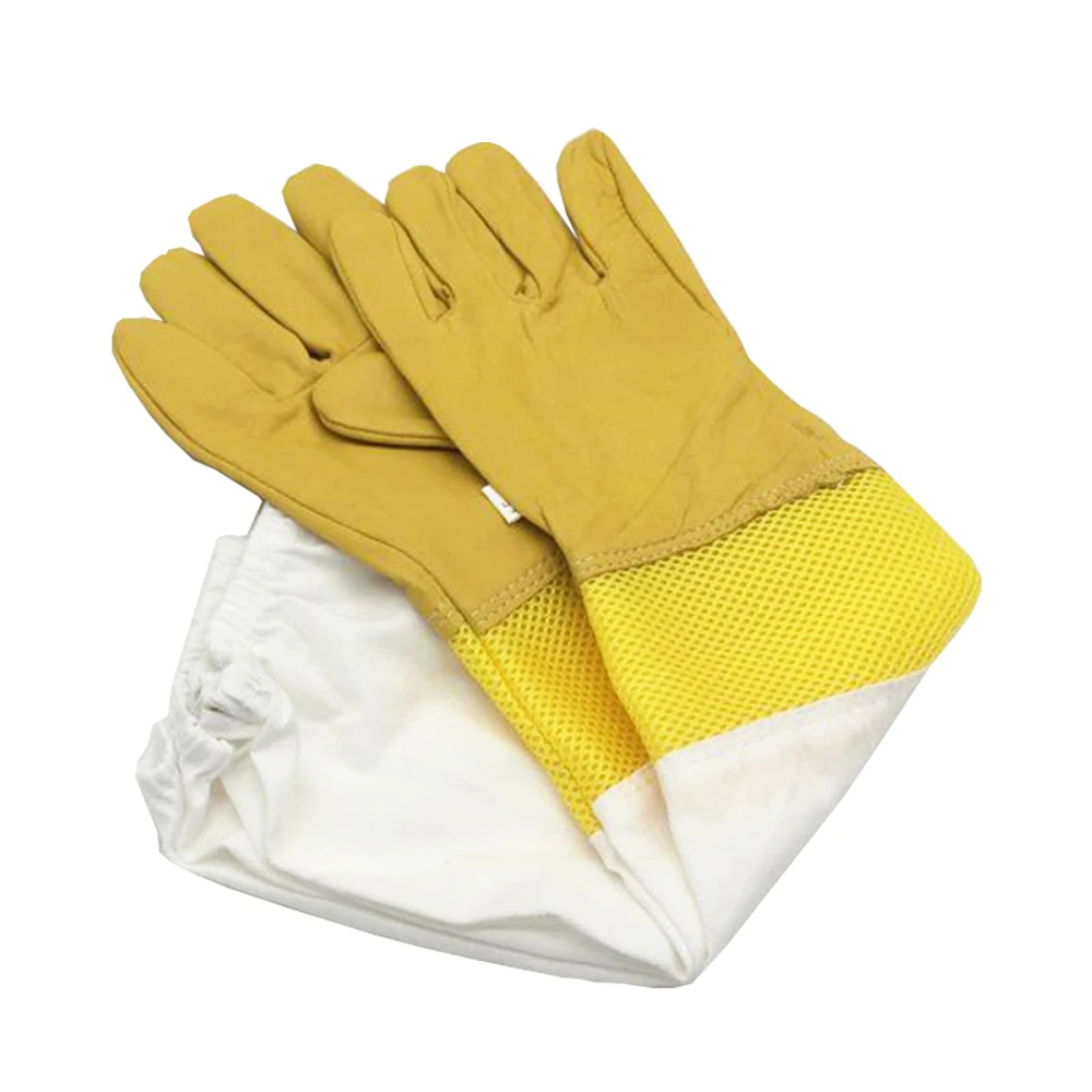 1 paar Bienenzucht Handschuhe Stachel Schaffell Lange Handschuhe Für Imker Bienenzucht Werkzeuge Schutzhüllen Mesh Atmungsaktive Anti Biene