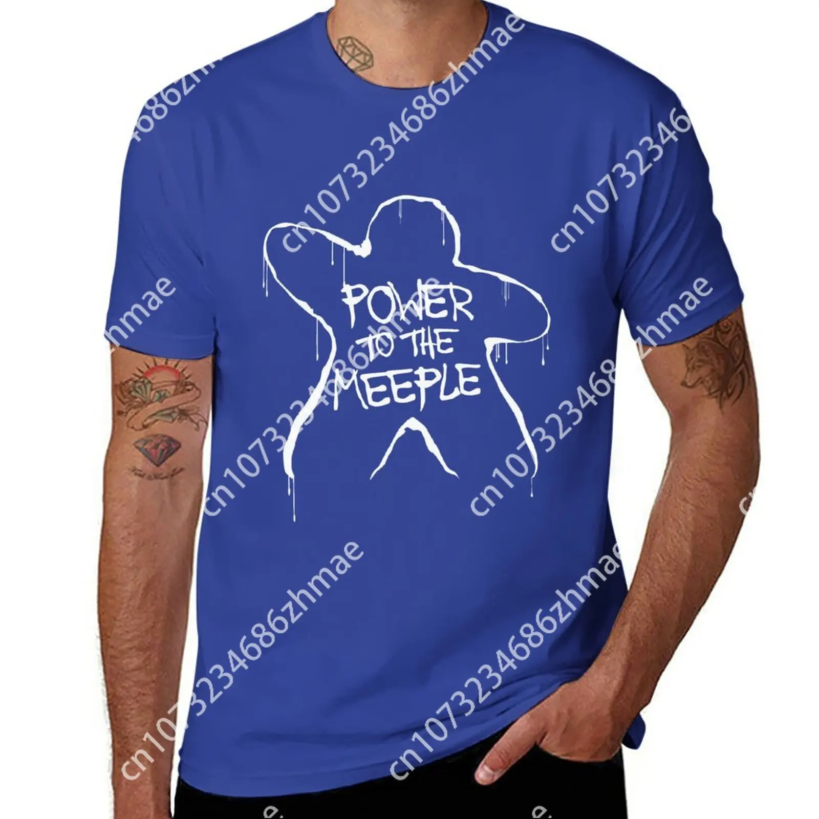 Camiseta De Power To The Meeple Para Hombre, Camisa Con Estampado De Boardgames, Blondie, Personalizada image 4