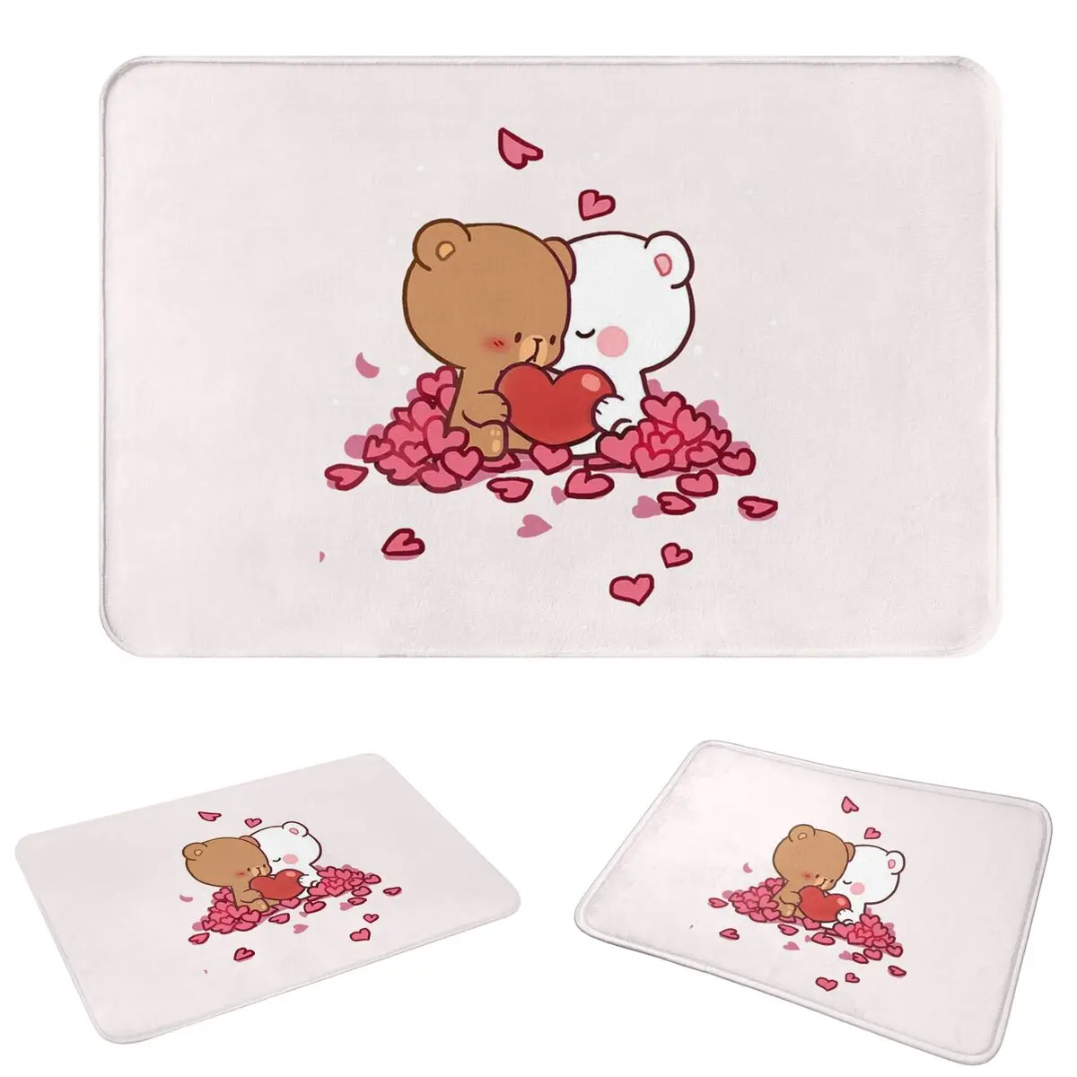 Peach And Goma Bubu Dudu Balloon Doormat Cushion Carpet Rug Kitchen Entrance Home Floor Mat for Bedroom Footpad Mats