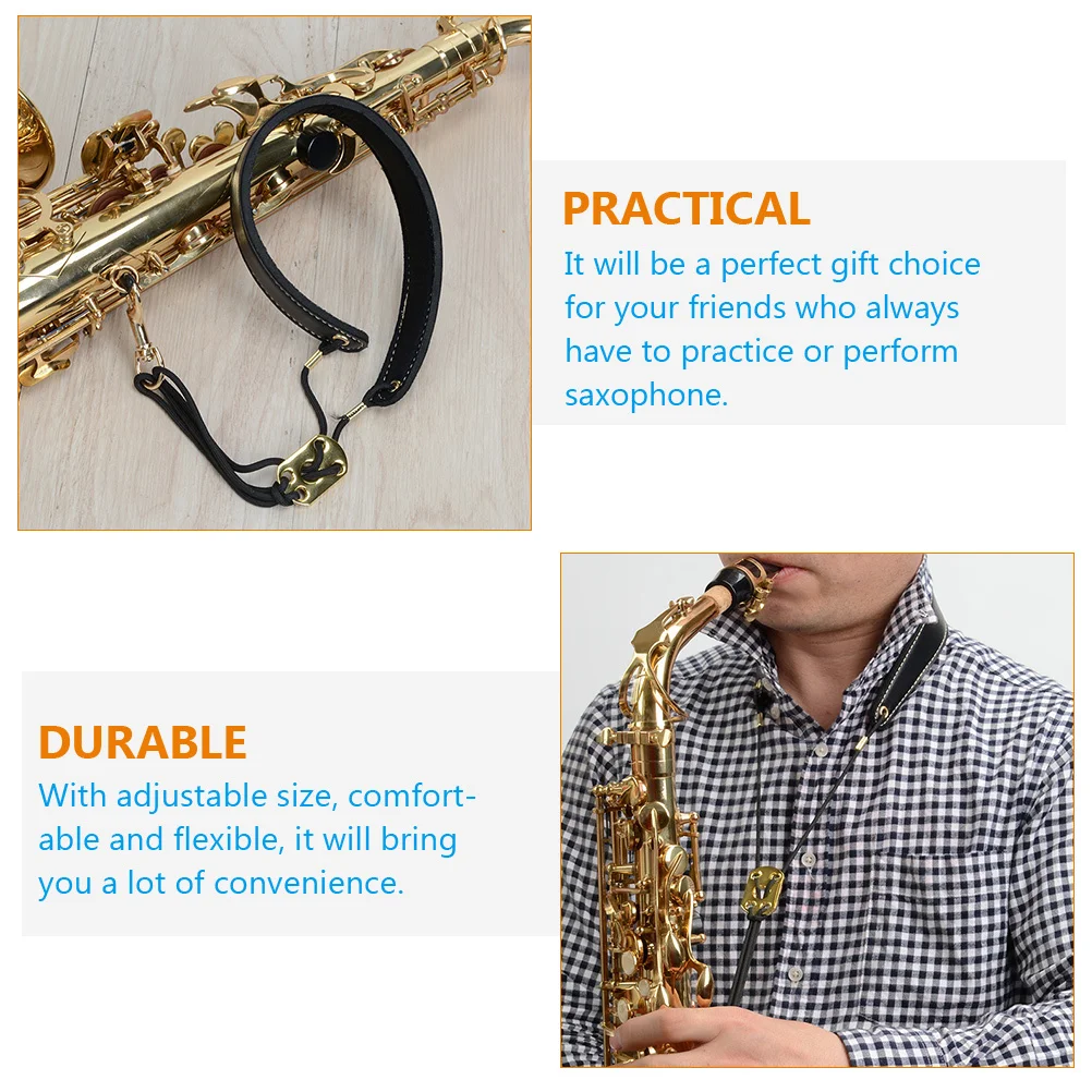 

Saxophone Strap Soprano Neck Tenor Hanging Alto Straps Black Professional Shoulder Cushion