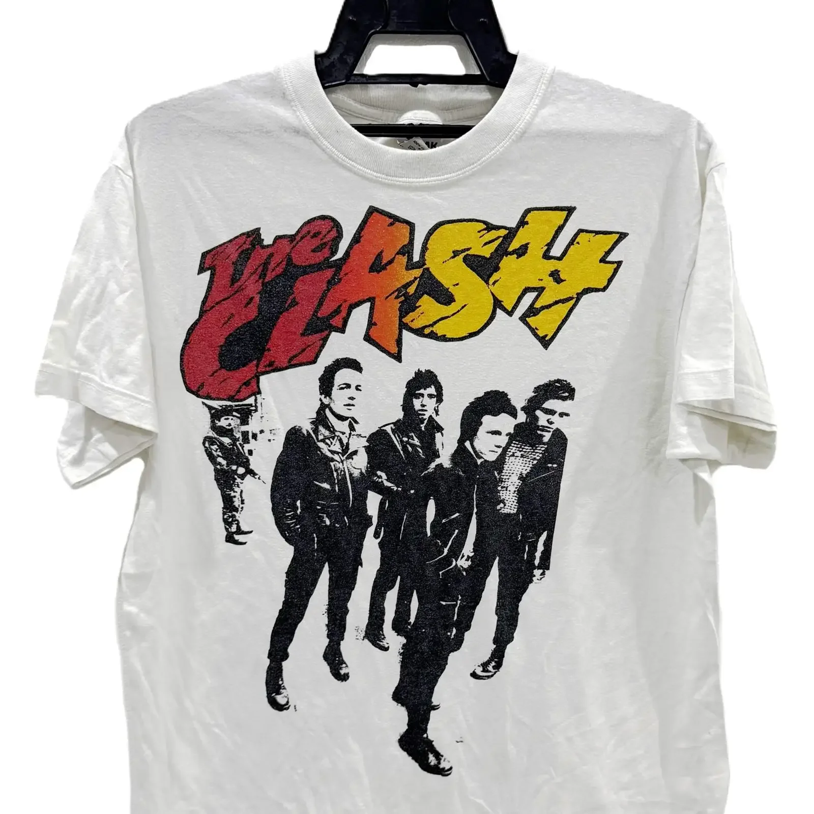Vintage 90s THE CLASH Fifth Column Punk Rock Tour Concert Promo T shirt vintage Washed Casual Stylish streetwear Unisex fashion