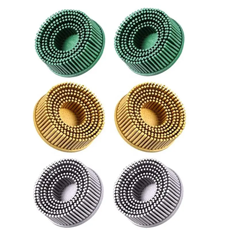 Disco de cerdas de 2 pulgadas y 50MM, 4 Uds., disco de cerdas de eliminación de revestimiento abrasivo con vástago de 1/4 pulgadas para mezclar, acabado, limpieza y oxidación