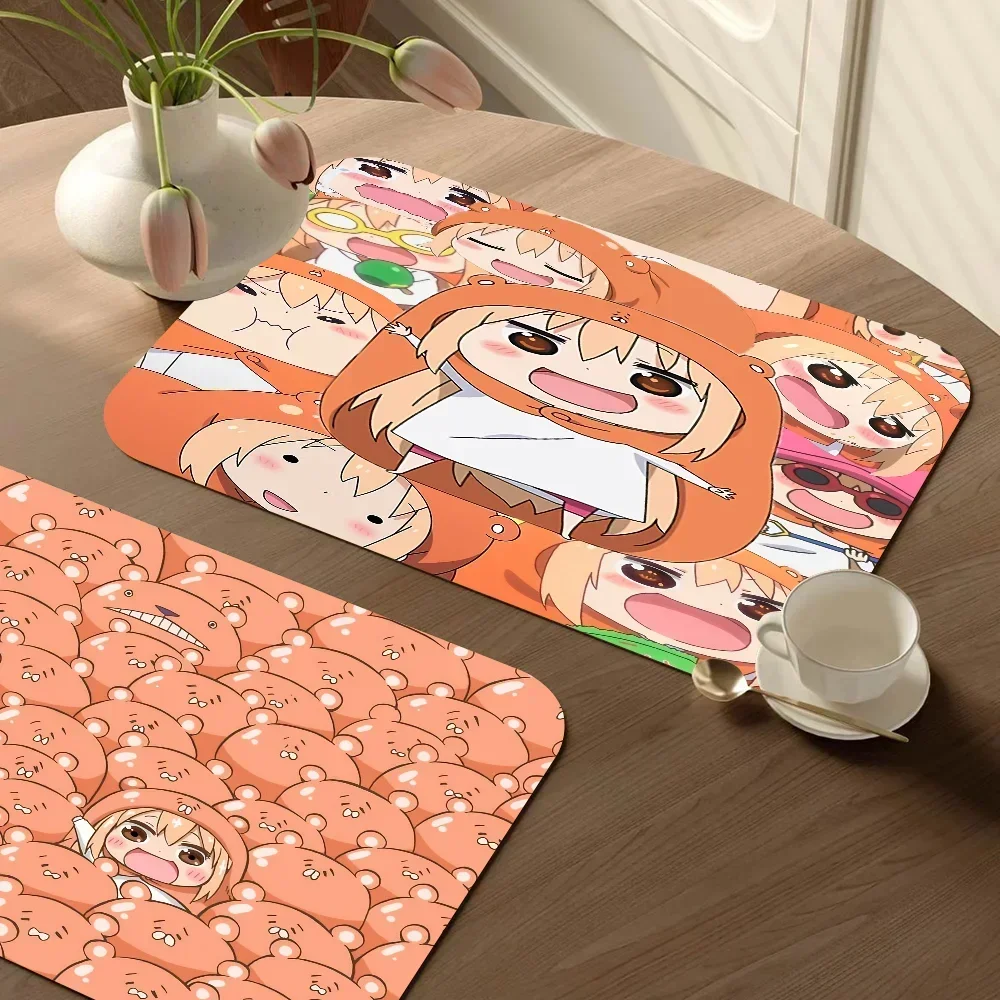 Cute Umaru Chan Anime New Super Absorbent Coffee Dish Kitchen Absorbent Draining Mat Drying Mat Quick Dry Bathroom Placemat