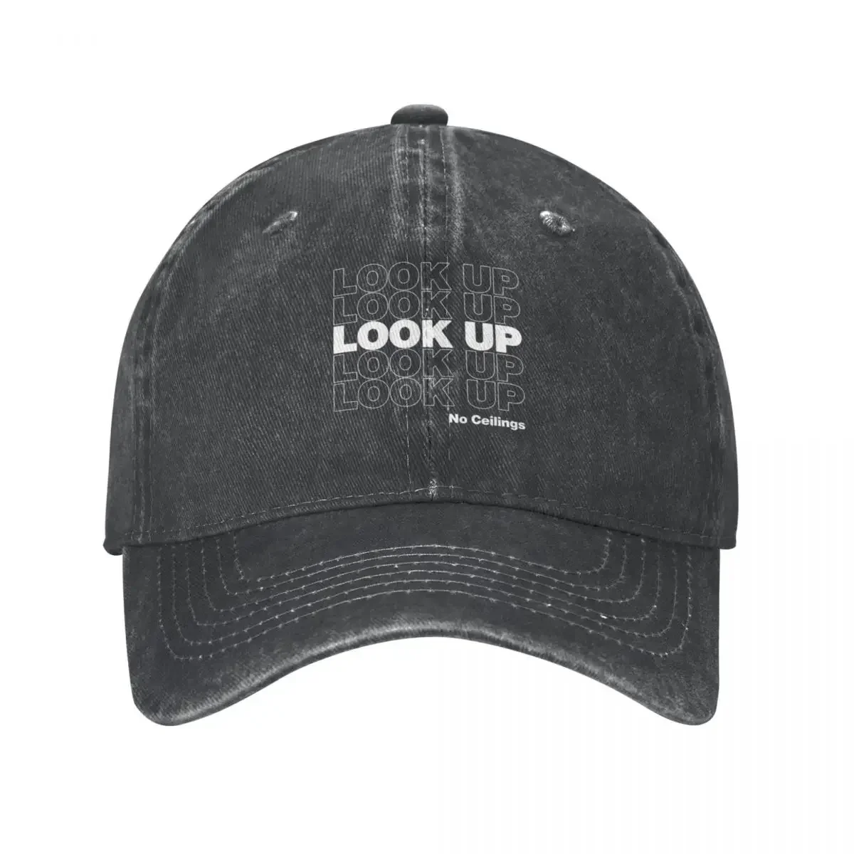 Look Up, No Ceilings - Lost Girls Lyric Lights in White Cowboy Hat Mountaineering Horse Hat Men's Caps Women's