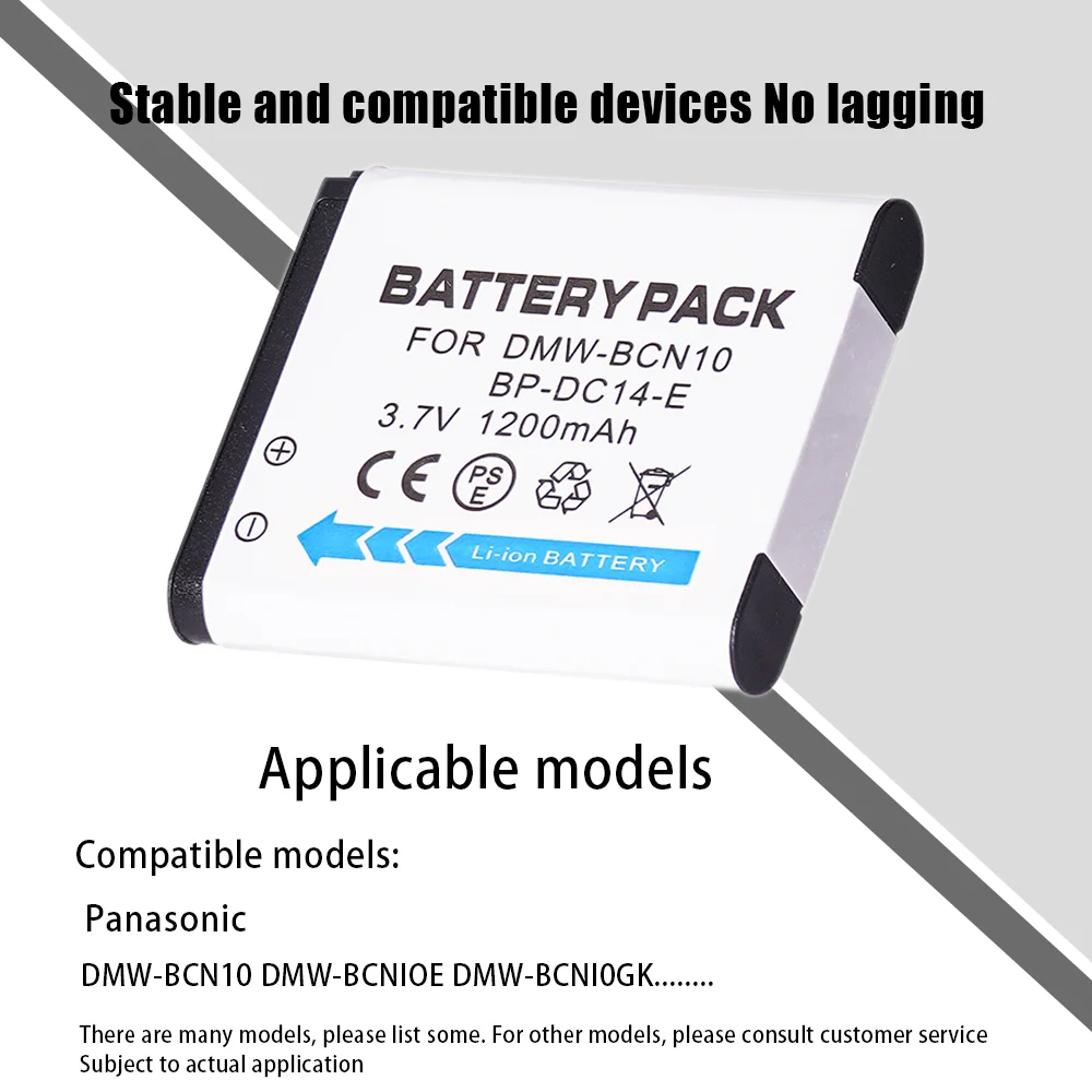 DMW-BCN10 Camera Battery 3.7V 1200mAH DMW-BCN10E Rechargeable Battery for Panasonic Lumix DMC-LF1 DMC-LF1K DMC-LF1W BCN10PP view 6