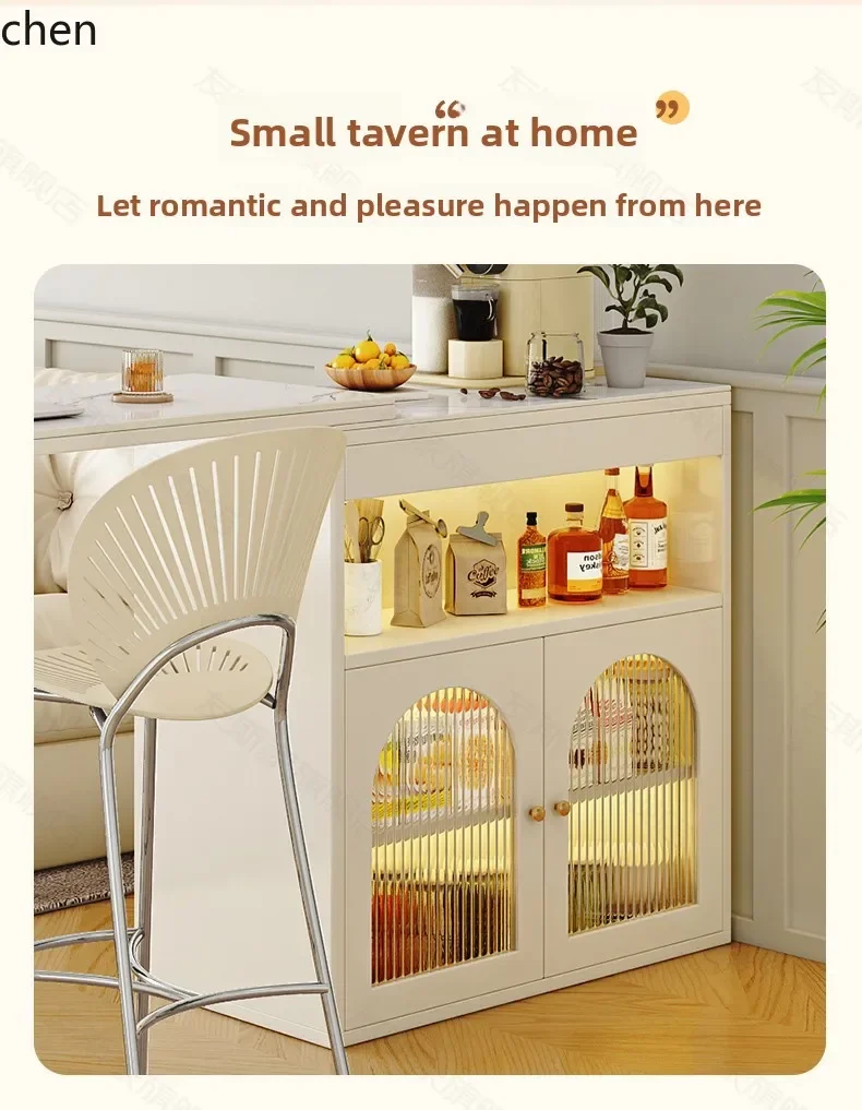 

H5.25 solid wood modern simple partition bar table integrated living room balcony leisure island table dining side cabinet