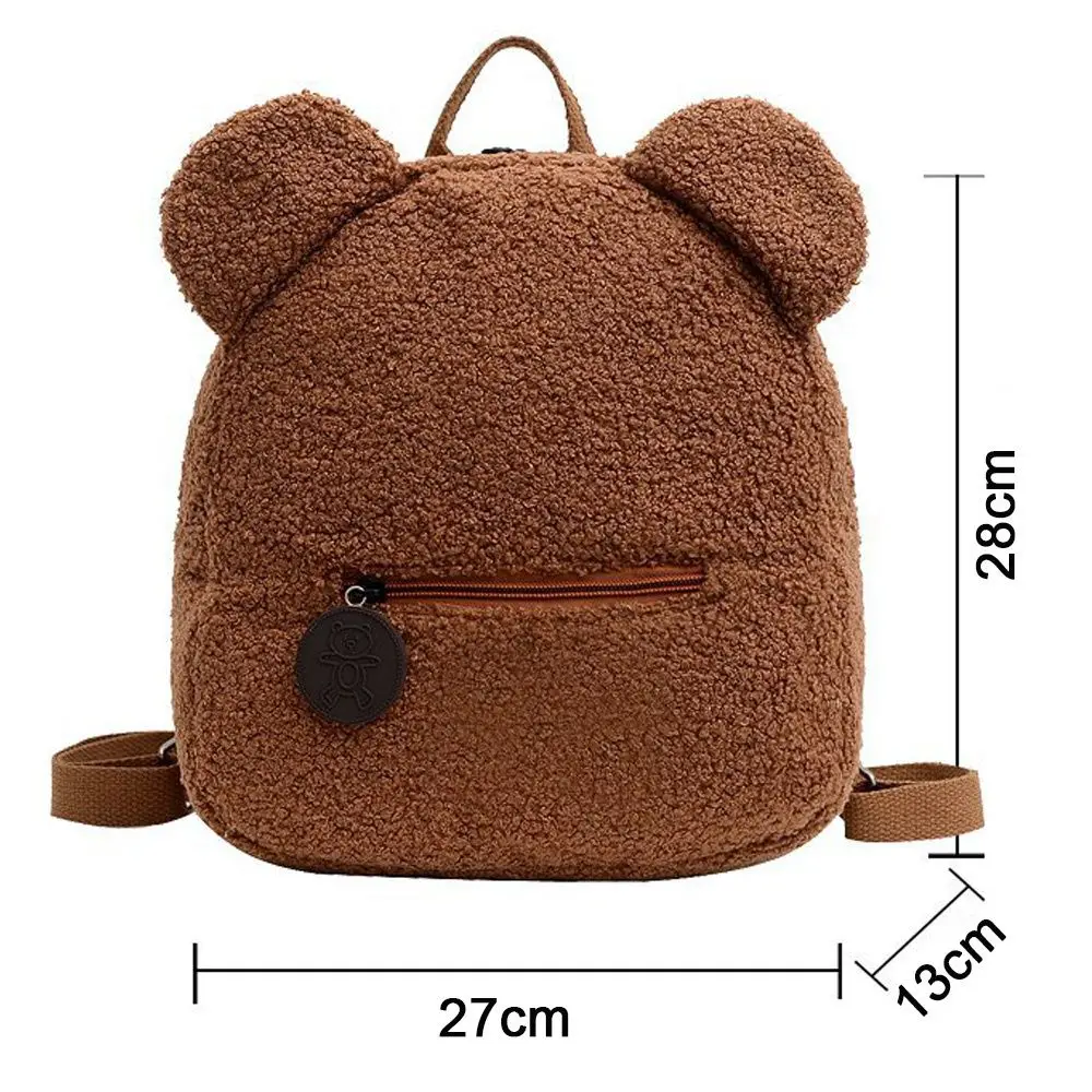 Personalised Bear Backpacks Custom Name Portable Children Travel Shopping Rucksacks Women\'s Cute Bear Shaped Shoulder Backpack