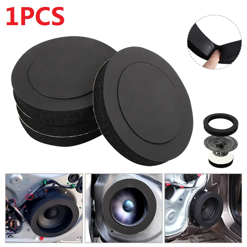 4/5/6.5 Inch Universal Car Speaker Ring Bass Door Trim Sound Insulation Cotton Audio Speaker Sound Self Adhesive Insulation Ring