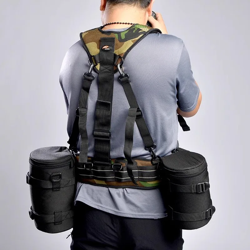 tool belt Bag Double Shoulder Photography Camera Strap Multifunctional Decompression Lens Tube Waist Fast Hanging SLR Camera