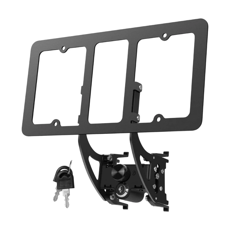 Car Front License Plate Bracket for Y 3 Auto Replacement Aluminum License Plate Mounting Bracket with Lock No Drill AOS