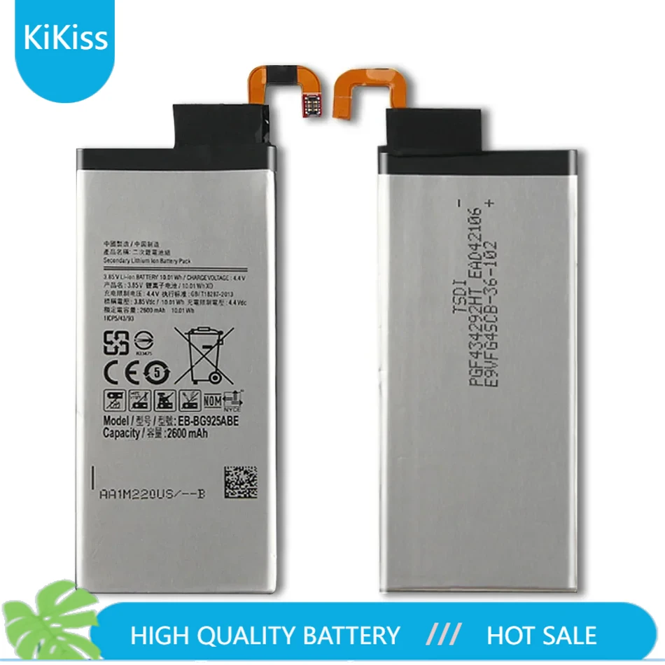 EB-BG925ABA Battery For Samsung GALAXY S6 Edge G9250 SM-G925l G925F G925L G925K G925S G925A G925 S6Edge 2600mAh with Track Code