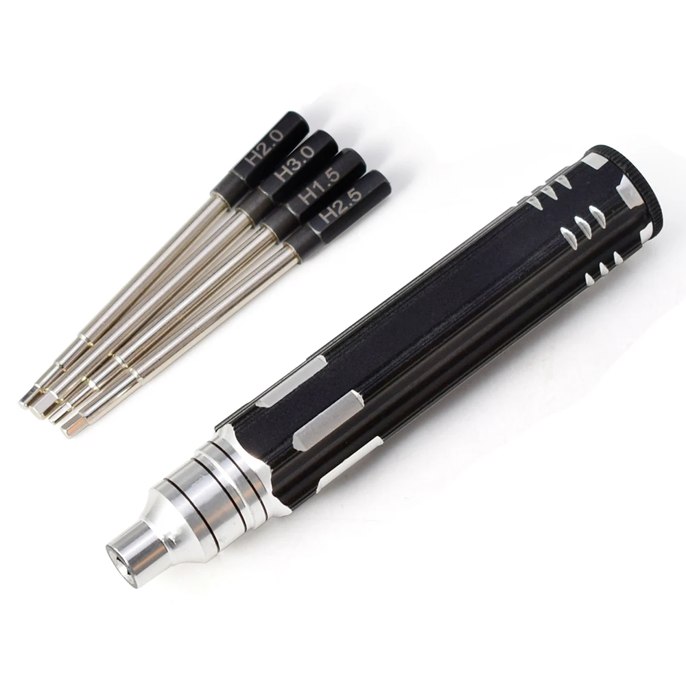 4 in 1 1.5mm 2.0mm 2.5mm 3.0mm Hex Screwdriver Metal Tool Kit Set for RC Model